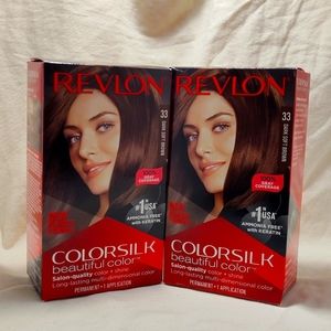 2 Boxes Revlon Colorsilk Beautiful Color Permanent Hair Color Long-Lasting